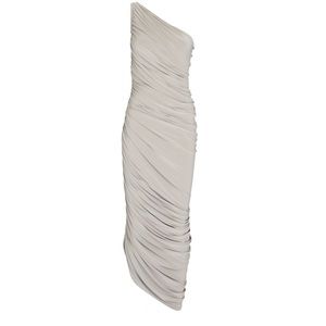 NORMA KAMALI- Diana Ruched One-shoulder Dress